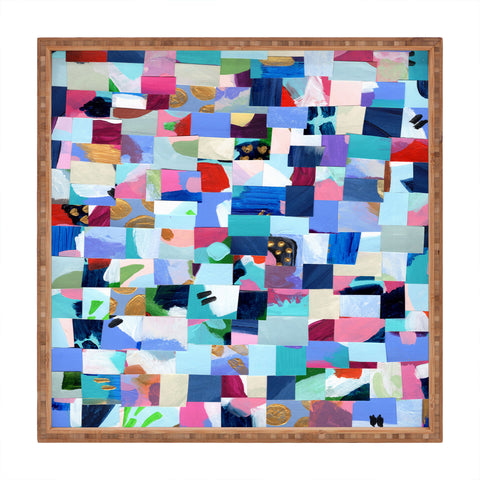 Laura Fedorowicz Fabulous Collage Blue Square Tray