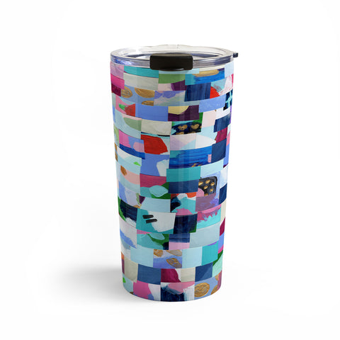 Laura Fedorowicz Fabulous Collage Blue Travel Mug