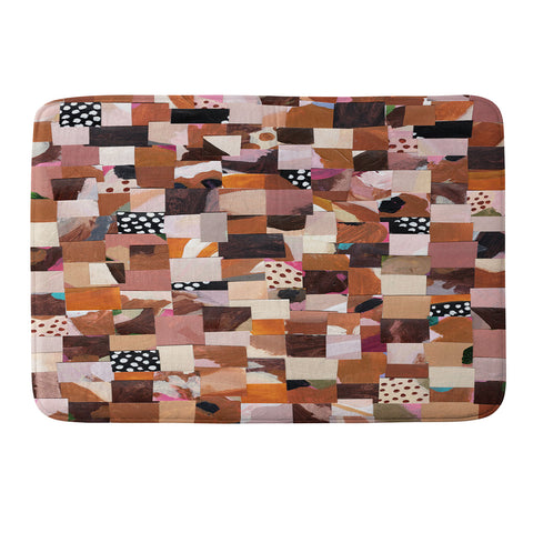 Laura Fedorowicz Fabulous Collage Brown Memory Foam Bath Mat