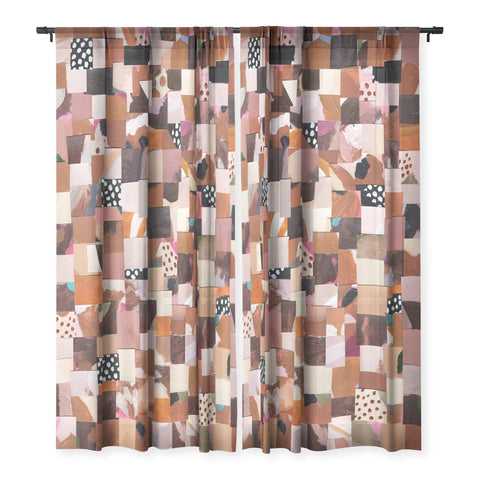 Laura Fedorowicz Fabulous Collage Brown Sheer Non Repeat