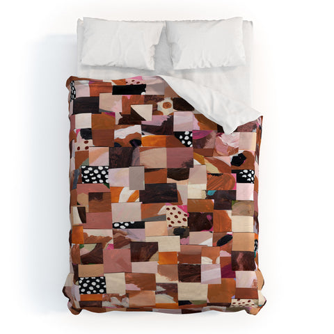 Laura Fedorowicz Fabulous Collage Brown Duvet Cover