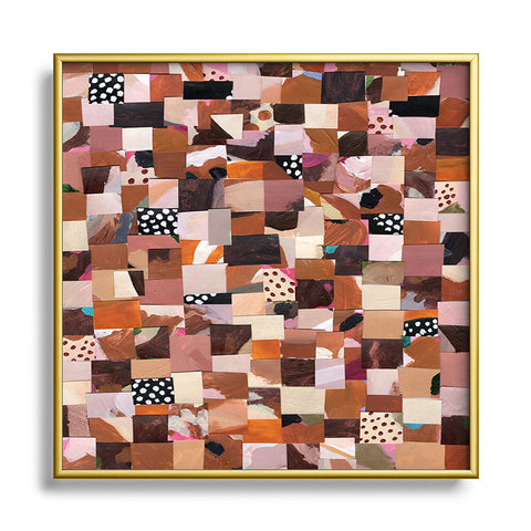 Laura Fedorowicz Fabulous Collage Brown Square Metal Framed Art Print