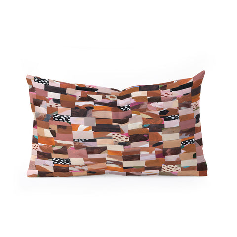 Laura Fedorowicz Fabulous Collage Brown Oblong Throw Pillow