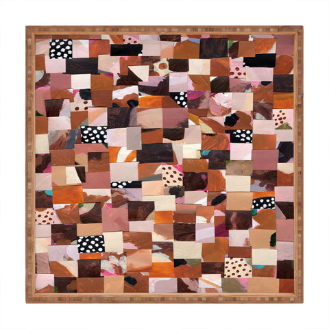 Laura Fedorowicz Fabulous Collage Brown Square Tray