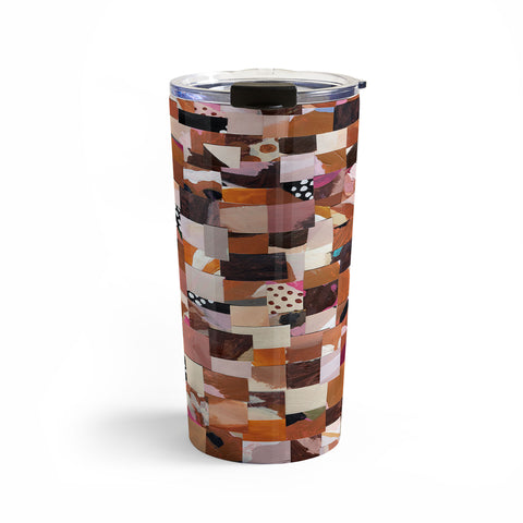Laura Fedorowicz Fabulous Collage Brown Travel Mug