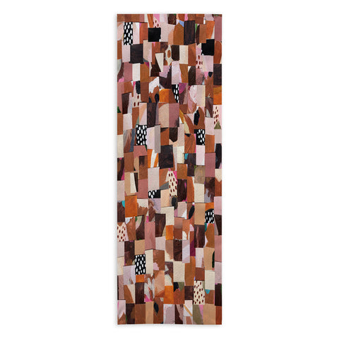 Laura Fedorowicz Fabulous Collage Brown Yoga Towel