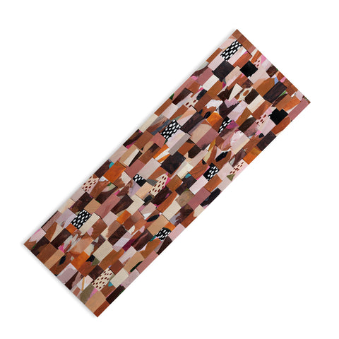 Laura Fedorowicz Fabulous Collage Brown Yoga Mat