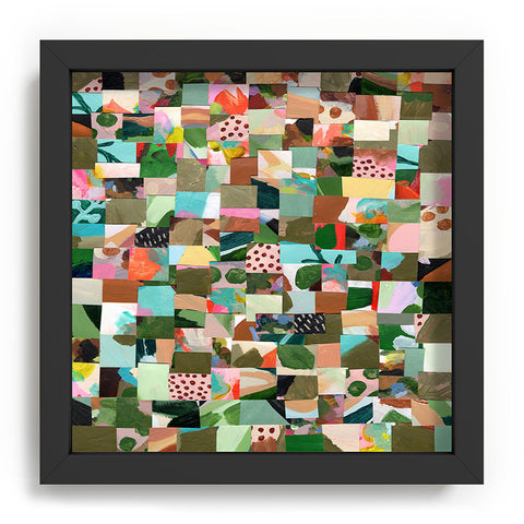 Laura Fedorowicz Fabulous Collage Green Recessed Framing Square