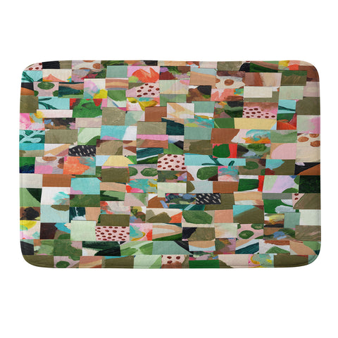 Laura Fedorowicz Fabulous Collage Green Memory Foam Bath Mat