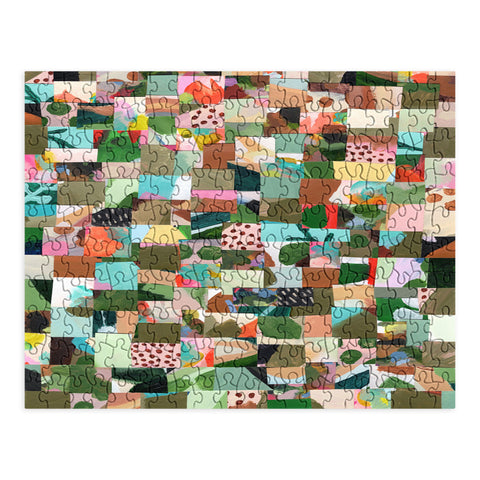 Laura Fedorowicz Fabulous Collage Green Puzzle