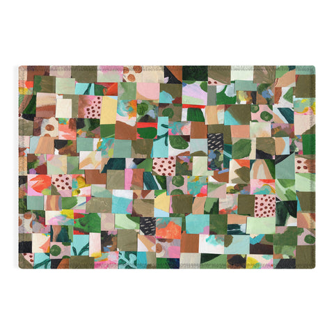 Laura Fedorowicz Fabulous Collage Green Outdoor Rug