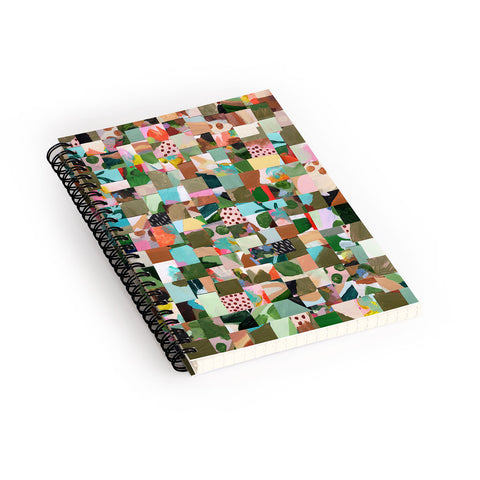 Laura Fedorowicz Fabulous Collage Green Spiral Notebook