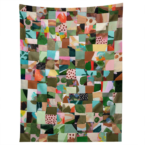 Laura Fedorowicz Fabulous Collage Green Tapestry
