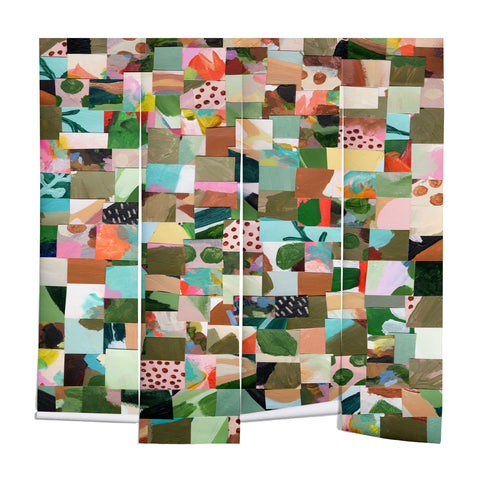 Laura Fedorowicz Fabulous Collage Green Wall Mural