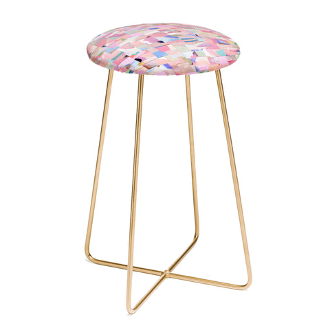 Laura Fedorowicz Fabulous Collage Pastel Counter Stool
