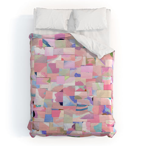 Laura Fedorowicz Fabulous Collage Pastel Duvet Cover