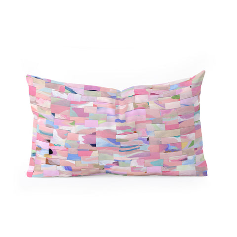 Laura Fedorowicz Fabulous Collage Pastel Oblong Throw Pillow
