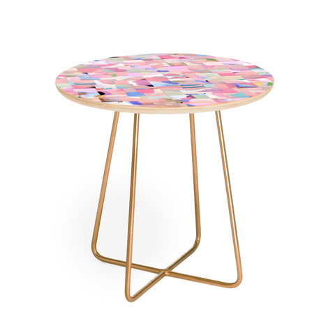 Laura Fedorowicz Fabulous Collage Pastel Round Side Table