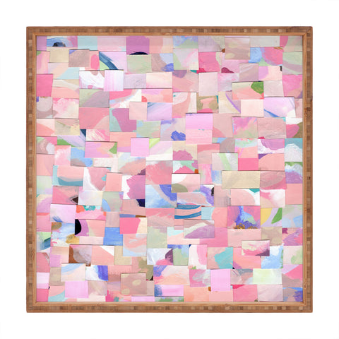 Laura Fedorowicz Fabulous Collage Pastel Square Tray