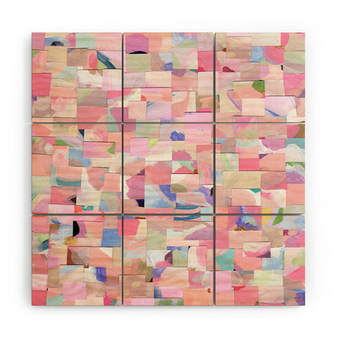 Laura Fedorowicz Fabulous Collage Pastel Wood Wall Mural