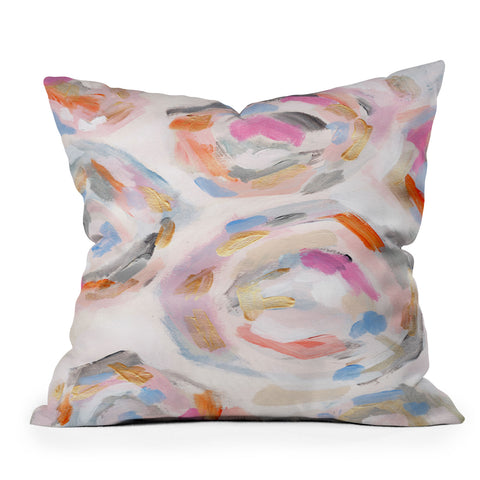 Laura Fedorowicz Festival Bloom Outdoor Throw Pillow