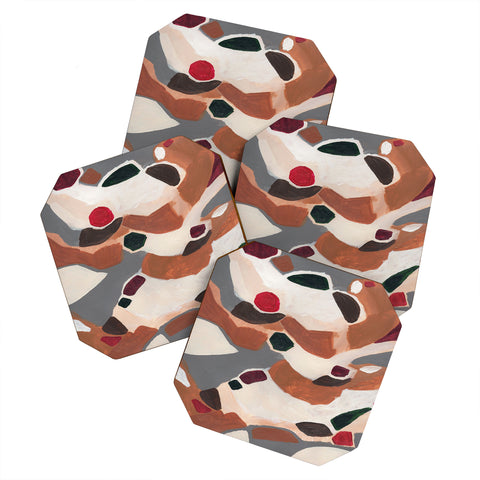 Laura Fedorowicz Gingerbread Geometric Coaster Set