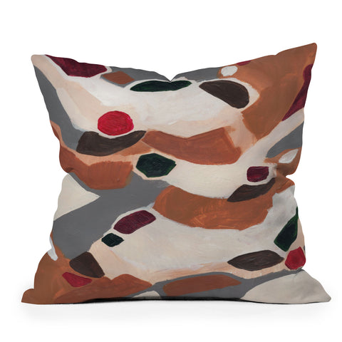 Laura Fedorowicz Gingerbread Geometric Outdoor Throw Pillow