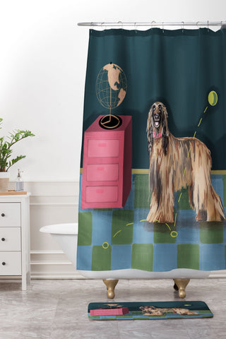 Laura Fedorowicz Happy Portrait Shower Curtain And Mat