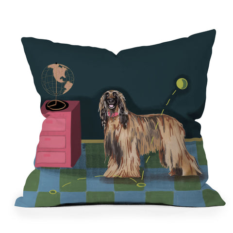 Laura Fedorowicz Happy Portrait Outdoor Throw Pillow