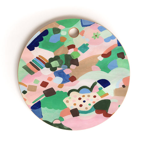 Laura Fedorowicz Happy Shapes Cutting Board Round