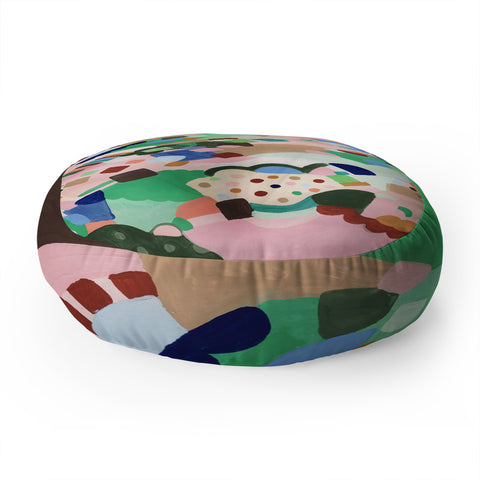Laura Fedorowicz Happy Shapes Floor Pillow Round