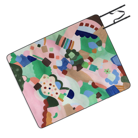 Laura Fedorowicz Happy Shapes Picnic Blanket