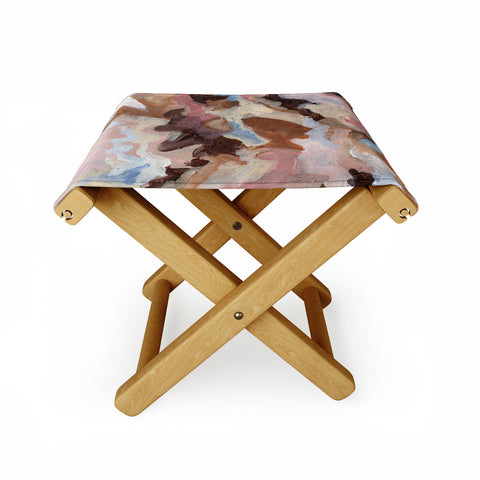 Laura Fedorowicz Homebody Abstract Folding Stool