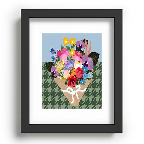 Laura Fedorowicz Houndstooth Bouquet Recessed Framing Rectangle