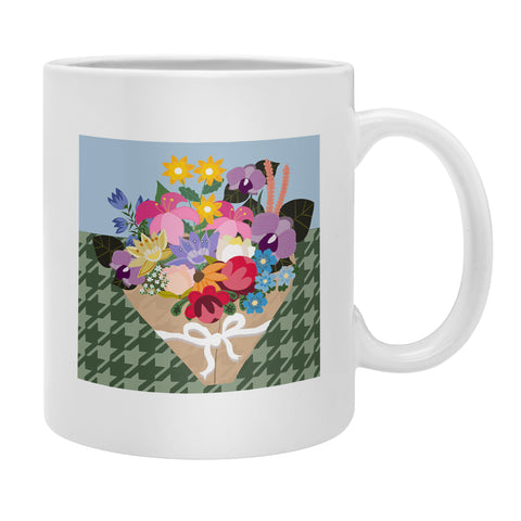 Laura Fedorowicz Houndstooth Bouquet Coffee Mug