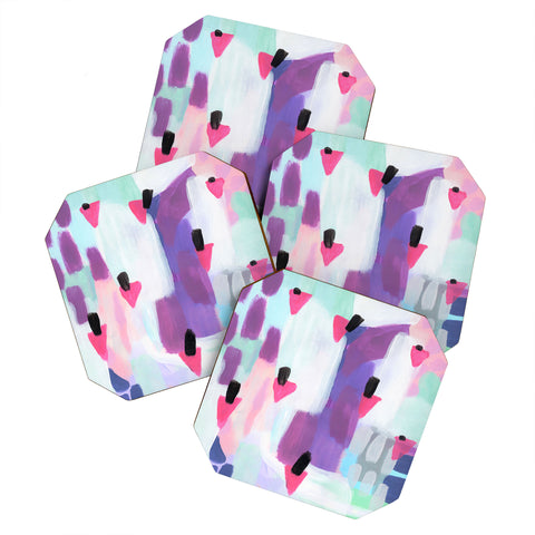 Laura Fedorowicz Just Gems Abstract Coaster Set