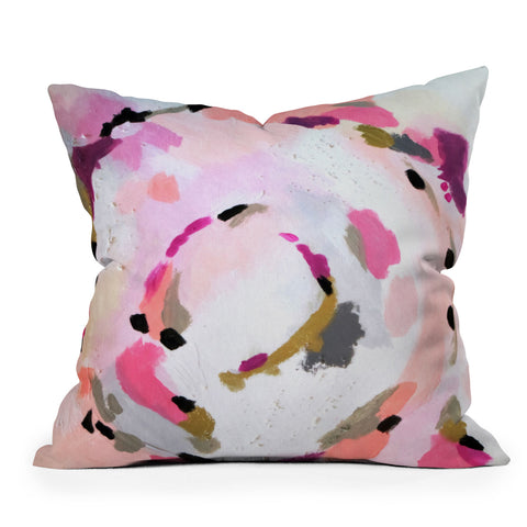 Laura Fedorowicz Lipstick Abstract Outdoor Throw Pillow