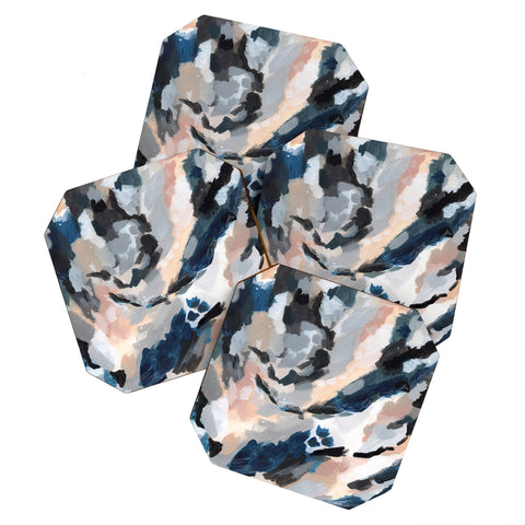 Laura Fedorowicz Parchment Abstract Three Coaster Set