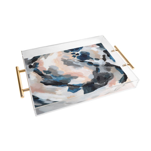 Laura Fedorowicz Parchment Abstract Two Acrylic Tray
