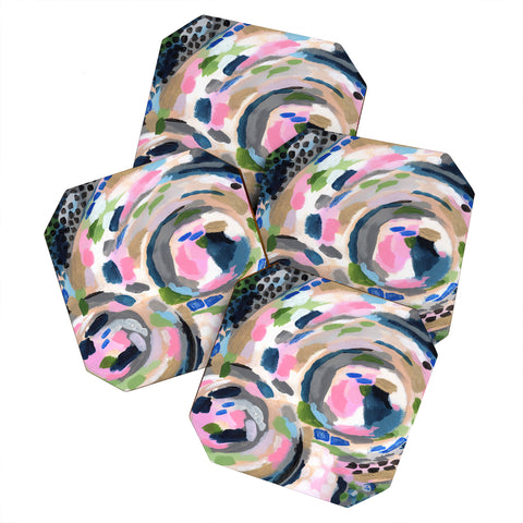Laura Fedorowicz Pebble Abstract Coaster Set