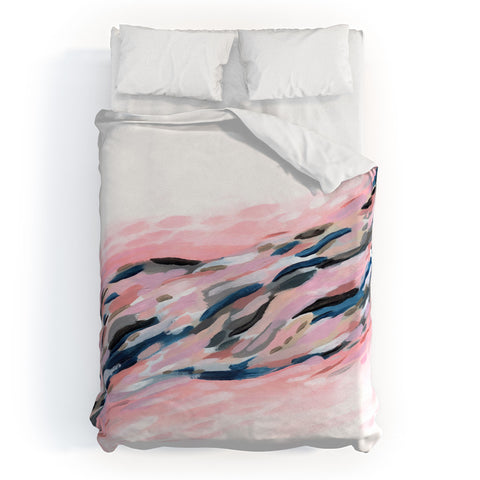 Laura Fedorowicz Pink Flutter Duvet Cover