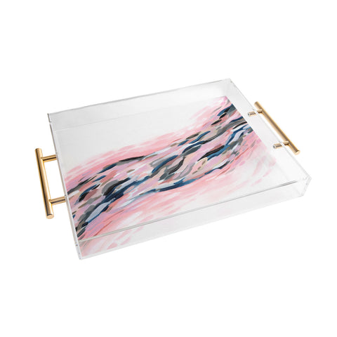 Laura Fedorowicz Pink Flutter Acrylic Tray