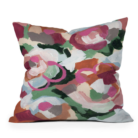 Laura Fedorowicz Poppy Petals Outdoor Throw Pillow