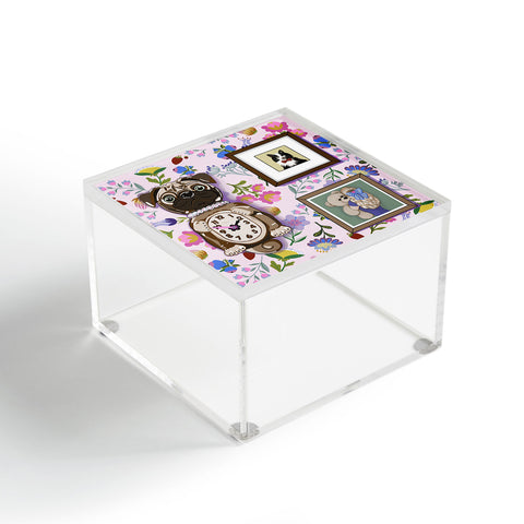 Laura Fedorowicz Pug Clock Acrylic Box