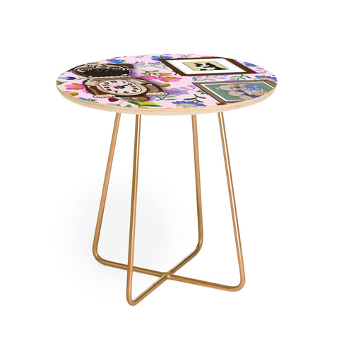 Laura Fedorowicz Pug Clock Round Side Table
