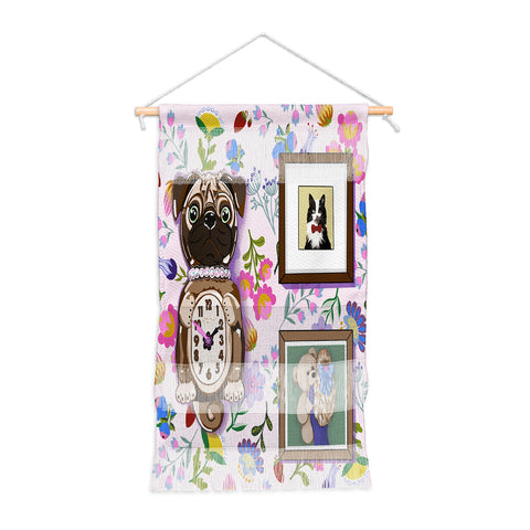 Laura Fedorowicz Pug Clock Wall Hanging Portrait