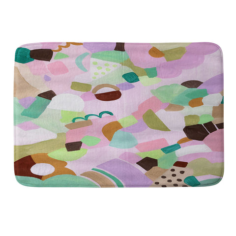 Laura Fedorowicz Purple Heart Sunnies Memory Foam Bath Mat