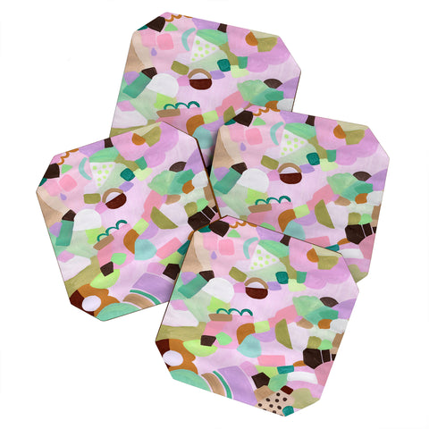 Laura Fedorowicz Purple Heart Sunnies Coaster Set