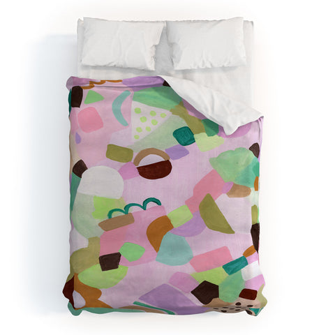 Laura Fedorowicz Purple Heart Sunnies Duvet Cover