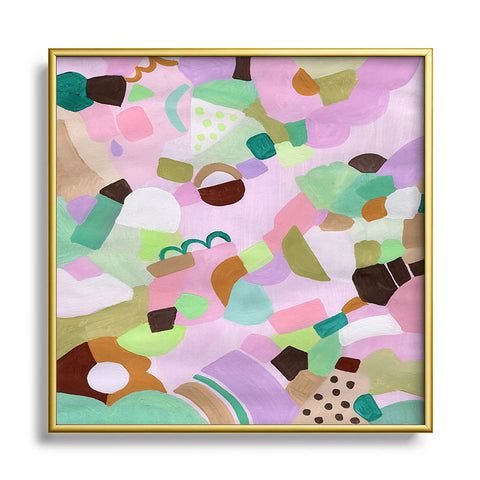 Laura Fedorowicz Purple Heart Sunnies Square Metal Framed Art Print